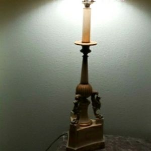 Underwriters laboratories lamp portable antique 67.865 no include  shade